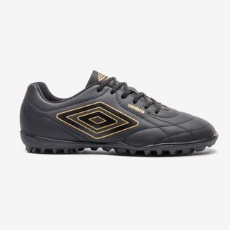 Chuteira Society Umbro Class Footballer [Cor: Preto E Dourado - Tamanho: 39]